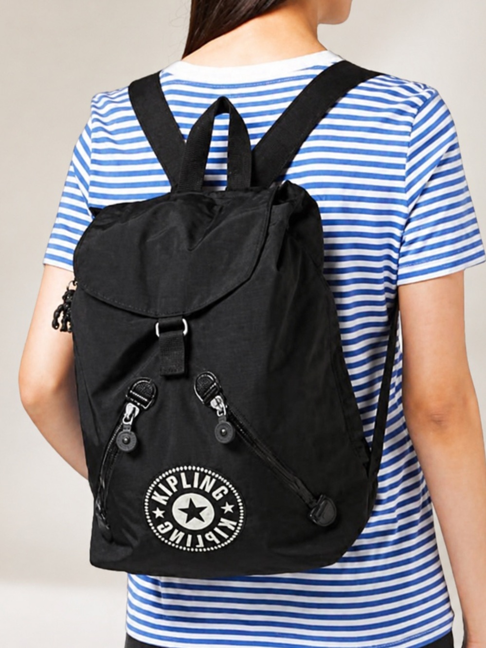 NWT KIPLING Navy Fundamental Backpack - Size Medium - SOLD OUT ONLINE - Picture 11 of 16